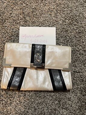L.A.M.B. Catania Clutch in Frosted Silver